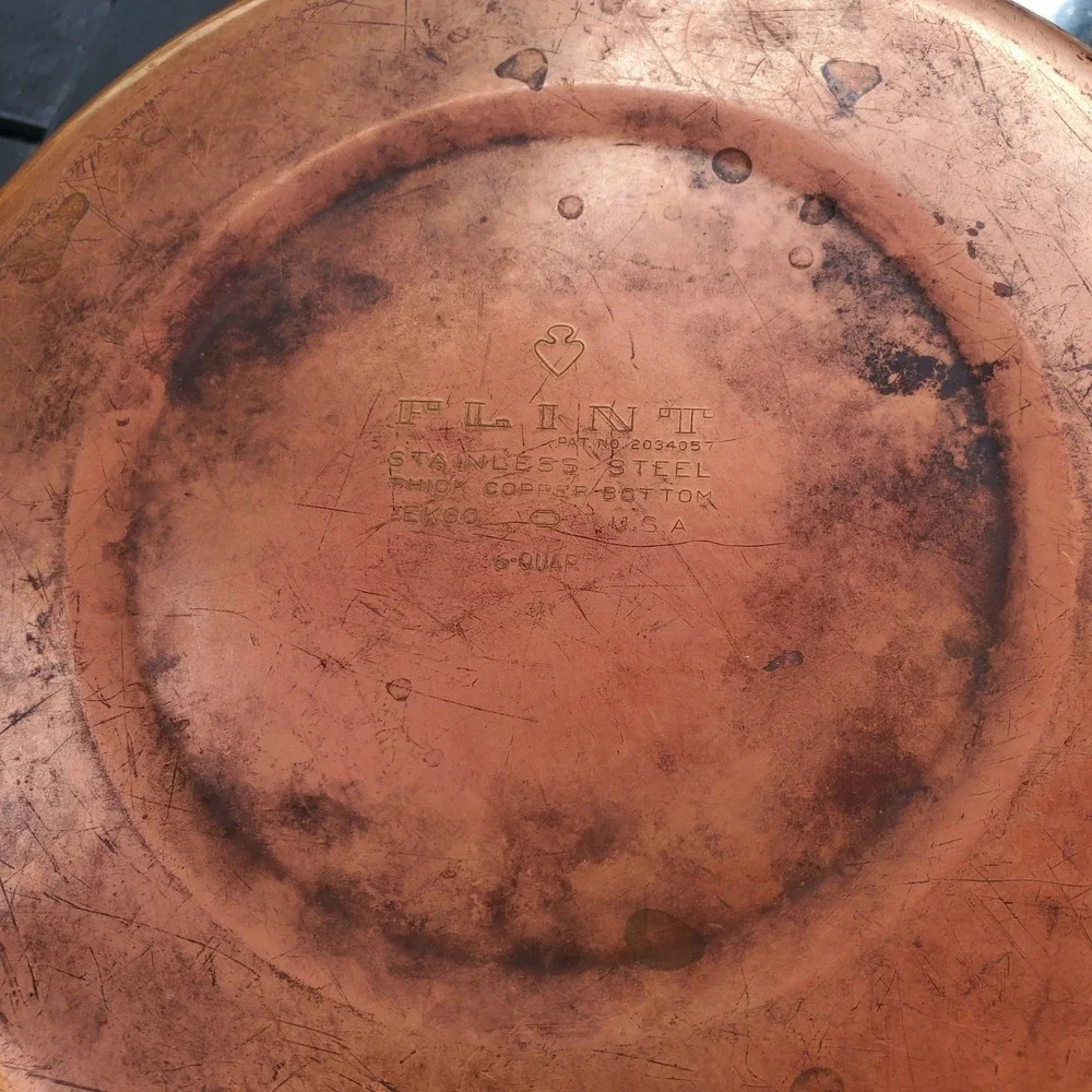Vintage Revere Ware 1801 Copper Bottom 13-Pc Cookware Set Pots Pans Lids USA